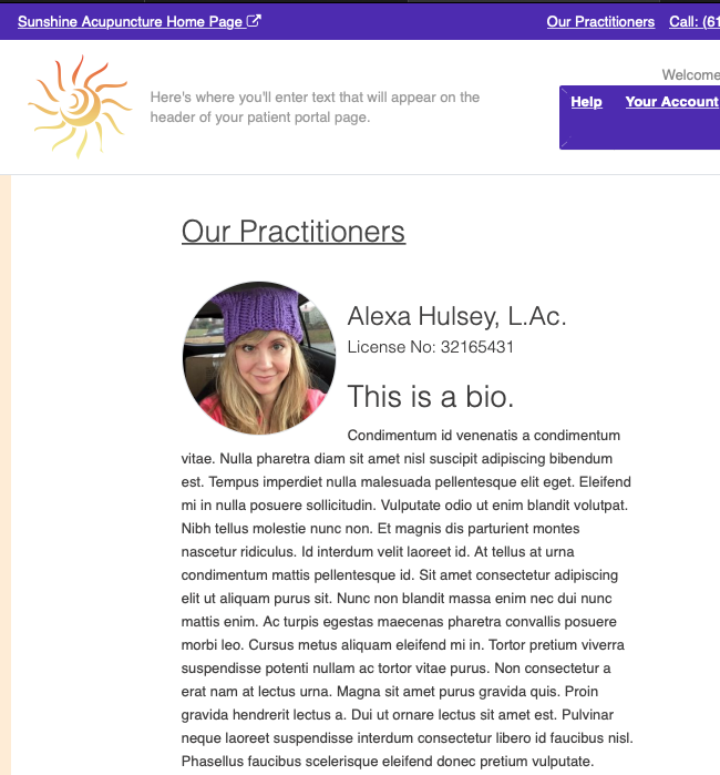 Add Practitioner Bios ... | Open ACU Help